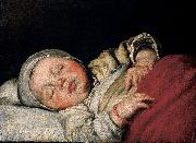 Bernardo Strozzi Schlafendes Kind oil painting on canvas